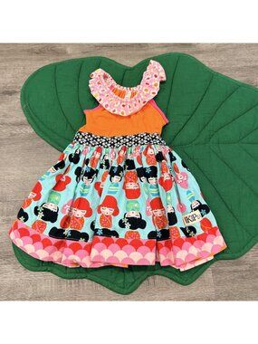 KPea Original Girls 24M Kokeshi Doll Handmade Twirl Dress Japanese Dolls